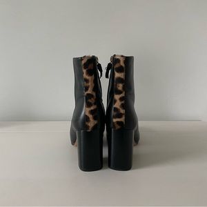 Diane Von Furstenberg Black Leather Booties 7.5